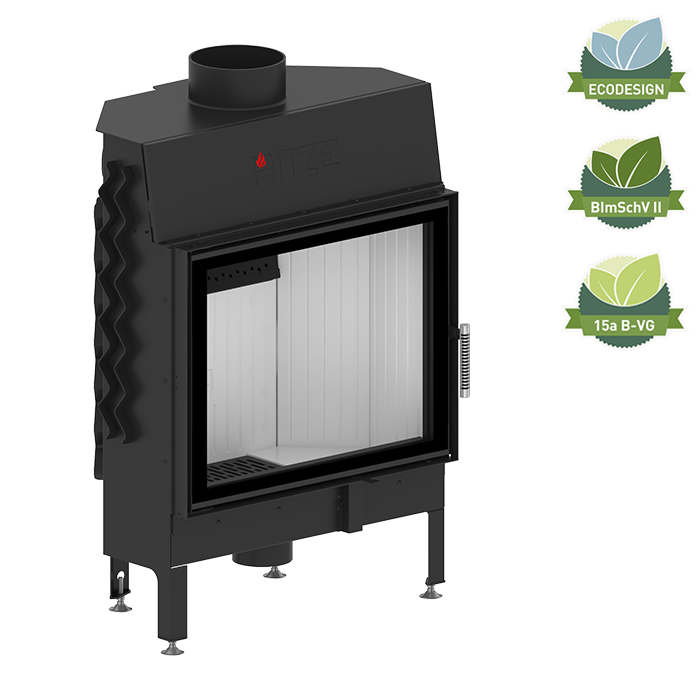 Zestaw kominek powietrzny stalowy KRATKI LUCY BLACK 12 kW Ø 200 z akcesoriami HITZE ALBERO AL16SH kominek fireplace DECOR 2 - Zestaw kominek powietrzny stalowy KRATKI LUCY BLACK 12 kW Ø 200 z akcesoriami